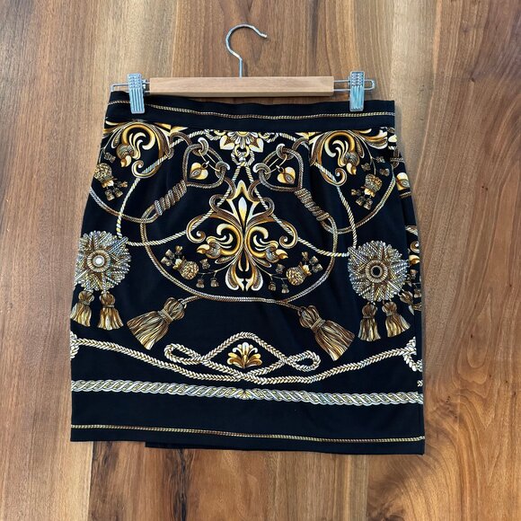 Cache Black and Gold Mini Skirt - Picture 5 of 5
